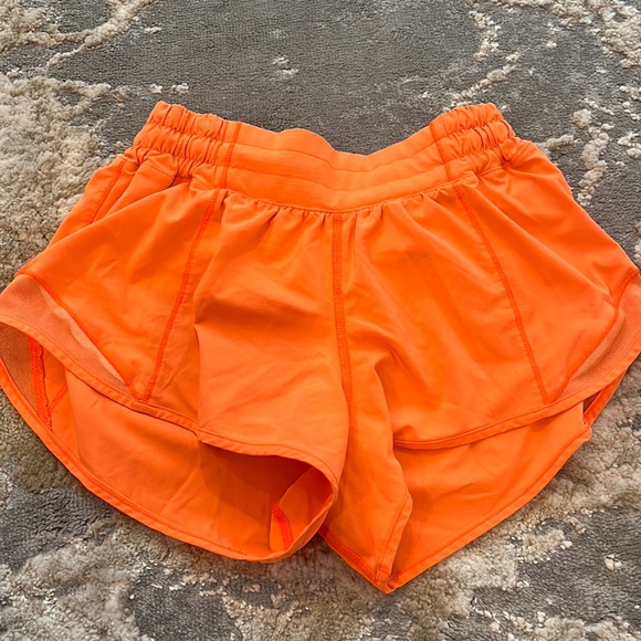 lululemon athletica Shorts Rare Orange Lulu Shorts Poshmark